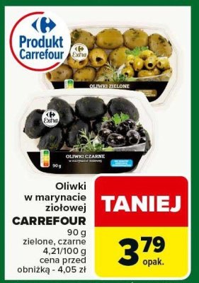 Oliwki w marynacie ziołowej CARREFOUR zielone, czarne promocja w Carrefour Market