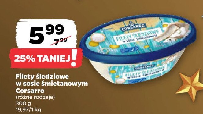 Filety śledziowe w sosie śmietankowym Corsarro promocja