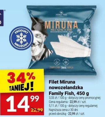 Filet Miruna nowozelandzka Family Fish, 450 g promocja w Twój Market