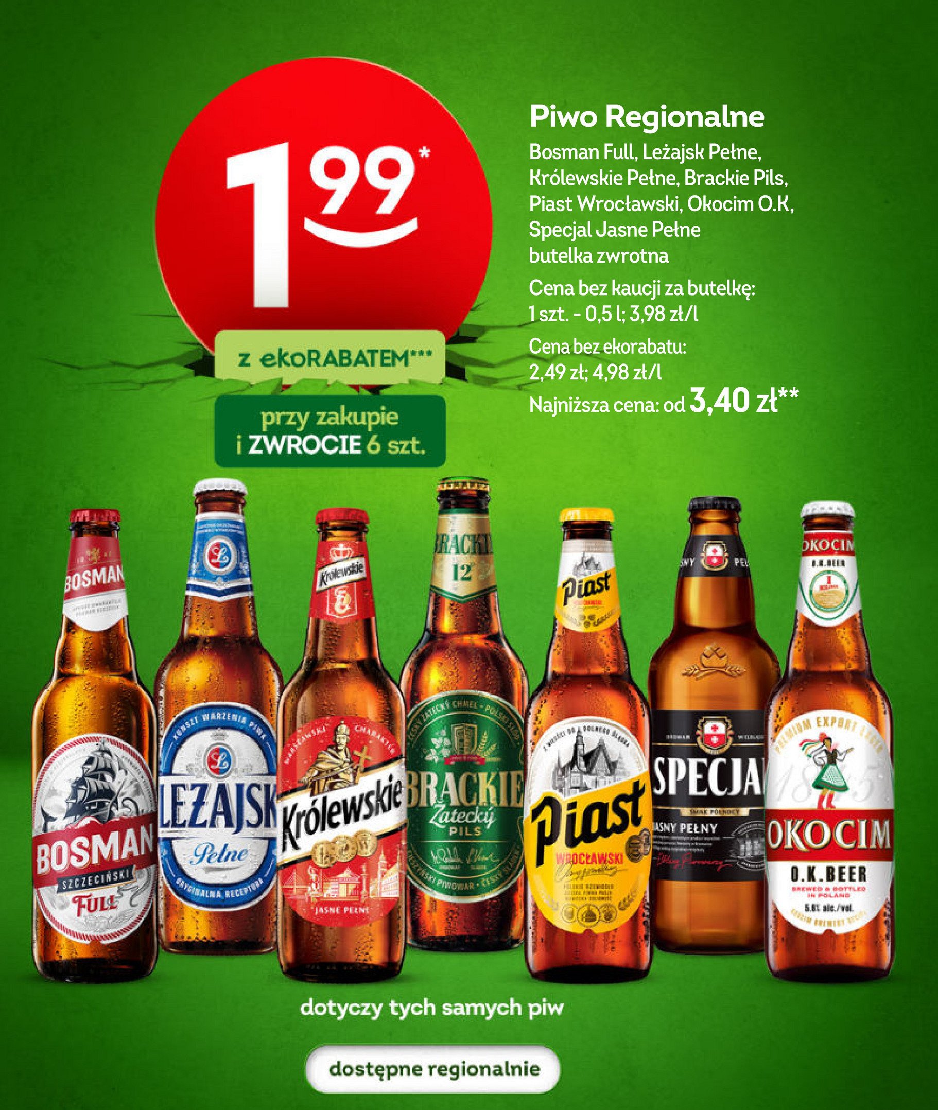 Piwo Brackie zatecky pils promocja w Żabka