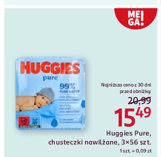 Chusteczki nawilżane extra care Huggies pure promocja