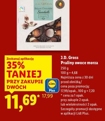 Praliny owoce morza  promocja w Lidl