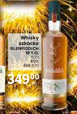 Whisky Glenfiddich 18 yo promocja