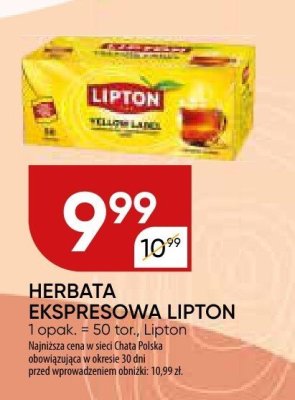 Herbata ekspresowa lipton promocja w Chata Polska