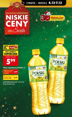 Olej rzepakowy 1 l promocja w Biedronka