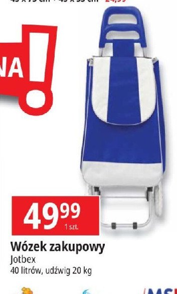 Wózek na zakupy 40 l Jotbex promocja w Leclerc