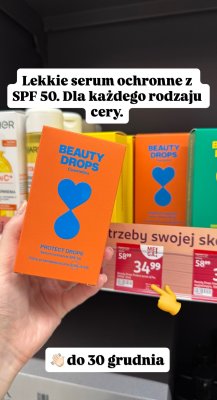 Serum lekkie ochronne Protect Drops SPF 50 promocja w Rossmann