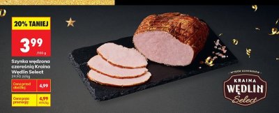 Szynka wędzona czeresńią Kraina Wedlin Select promocja w Biedronka