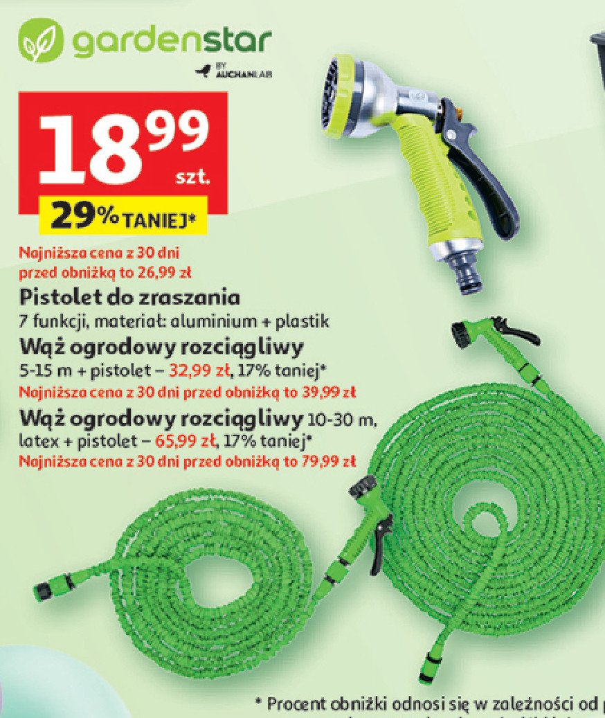 Pistolet do podlewania Garden star promocja w Auchan