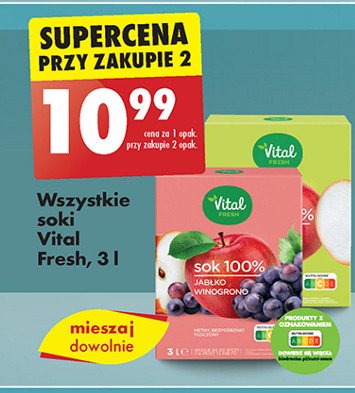 Sok jabłkowo-winogronowy Vital fresh promocja