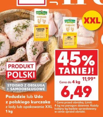Podudzie lub udo z polskiego kurczaka z lądy lub opakowaniu XXL Kaufland promocja