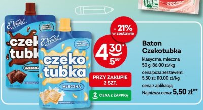 Baton Czekotubka klasyczna, mleczna promocja w Żabka