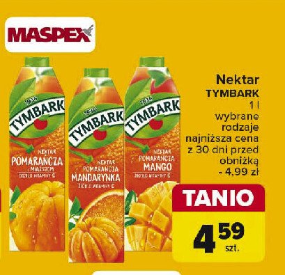 Sok pomarańczowy z mango Tymbark 1936 promocja