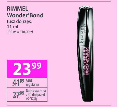 Tusz do rzęs black Rimmel wonder'bond promocja