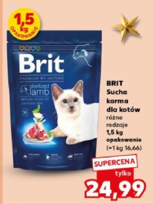 Karma BRIT Sucha karma dla kotów różne rodzaje 1,5kg promocja w Kaufland