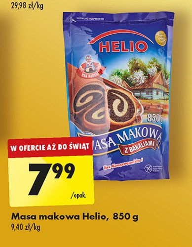 Masa makowa z bakaliami Helio promocja w Biedronka