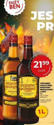 Napój Grzaniec Galicyjski miodowy bezalkoholowy 1L promocja w Duży Ben