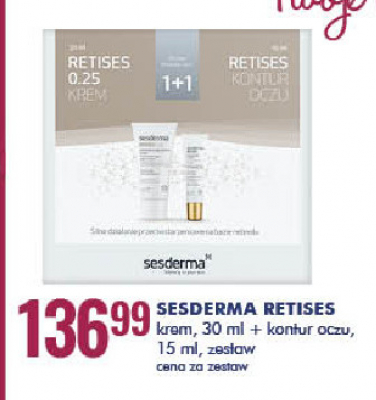 Zestaw w pude艂ku retises krem przeciwzmarszczkowy na noc 30 ml + krem pod oczy z retinolem 15 ml Sesderma zestaw promocja