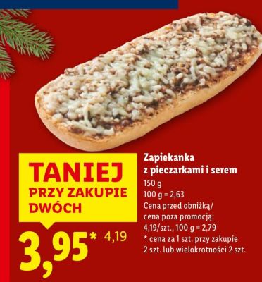 Zapiekanka z pieczarkami i serem promocja w Lidl