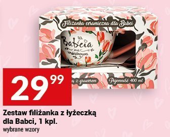Zestaw filiżanka z łyżeczką dla Babci, 1 kpl. promocja w Twój Market