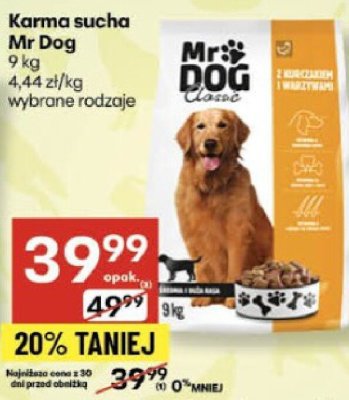 Karma sucha Mr Dog promocja w Delikatesy Centrum