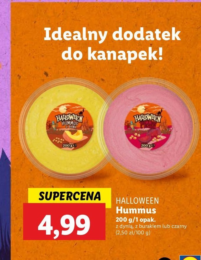 Hummus czarny Halloween promocja