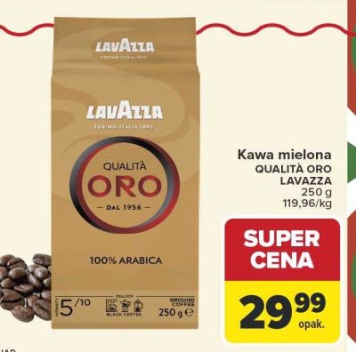 Kawa mielona QUALITA ORO LAVAZZA promocja w Carrefour Market