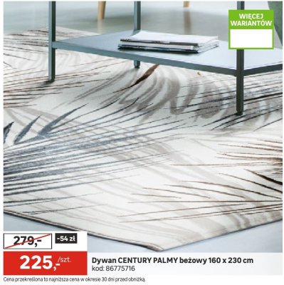 Dywan CENTURY PALMY beżowy 160 x 230 cm promocja w Leroy Merlin