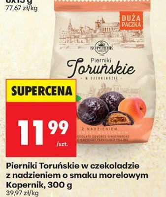 Pierniki Toruńskie w czekoladzie z nadzieniem o smaku morelowym 300 g promocja w Biedronka