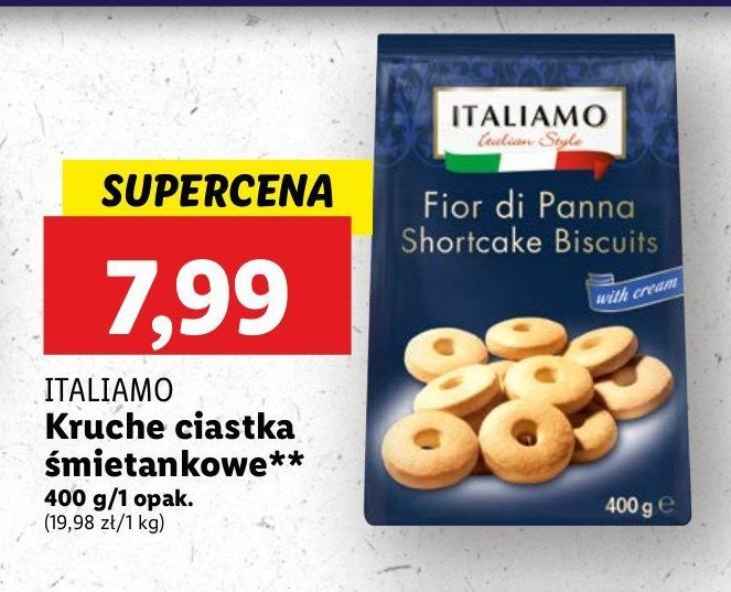 Ciastka kruche pszenne Italiamo promocja