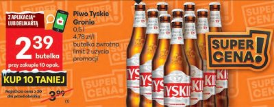 Piwo Tyskie Gronie promocja w Delikatesy Centrum