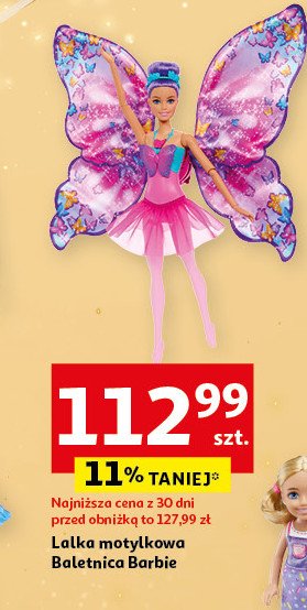 Lalka barbie motylkowa baletnica Mattel promocja w Auchan