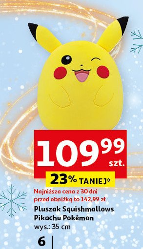 Pluszak squishmallows pikachu 35 cm promocja w Auchan