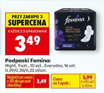 Podpaski Everyday, 16 szt. promocja w Biedronka