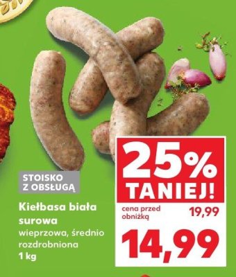 Kiełbasa biała surowa promocja w Kaufland
