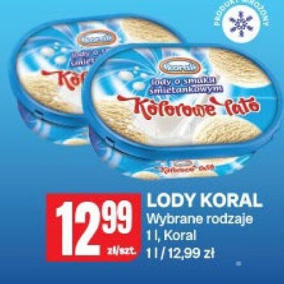 Lody Koral, wybrane rodzaje promocja w Chorten