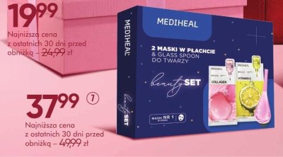 Maski MEDIHEAL maski na tkaninie 2 szt. + Glass Spoon 1 szt. promocja w Super-Pharm