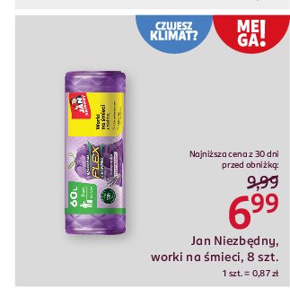 Worki na śmieci z taśmą 60 l Jan niezbędny promocja