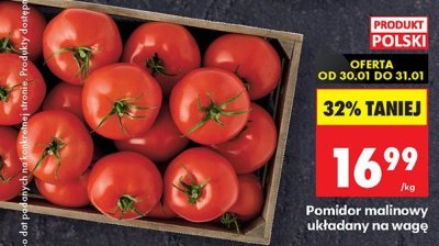 Pomidor malinowy układany na wagę promocja w Biedronka
