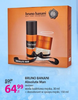 Zestaw w pudełku absolute man dezodorant spray 150 ml + woda toaletowa 30 ml Bruno banani zestaw promocja