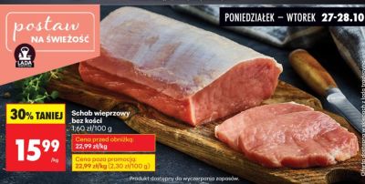 Schab wieprzowy bez ko艣ci Auchan promocja w Biedronka