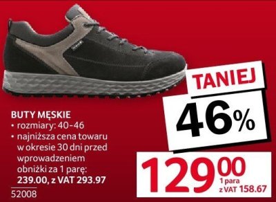 Buty męskie rozmiary: 40-46 promocja w Selgros