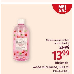 Woda micelarna nawilżająco-kojąca malina Bielenda eco sorbet promocja