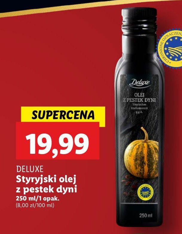 Olej z pestek dyni Deluxe promocja