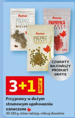 Przyprawy w dużym strunowym opakowaniu promocja w Auchan