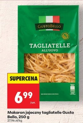 Makaron jajeczny tagliatelle Gusto Bello promocja w Biedronka