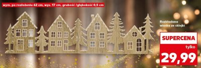 Dekoracja wioska ze sklejki rozkładana promocja w Kaufland