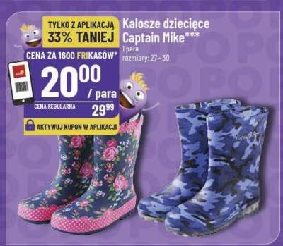 Kalosze dziecięce Captain Mike promocja w POLOmarket