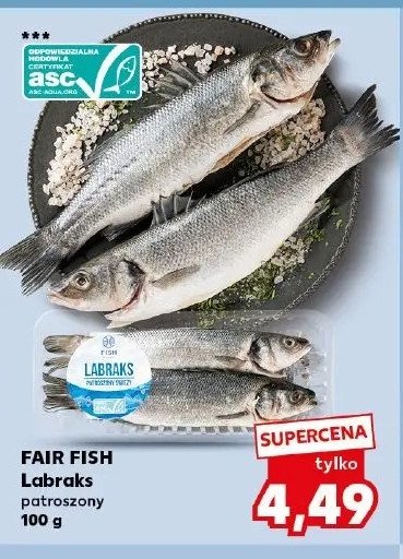 Labraks patroszony FAIR FISH promocja w Kaufland