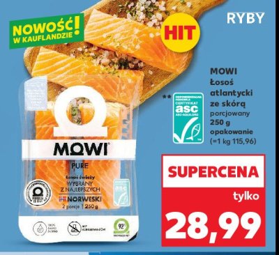 艁oso艣 ze sk贸r膮 MOWI PURE promocja